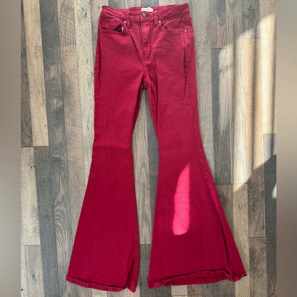 Red Shyanne Bell Bottoms
